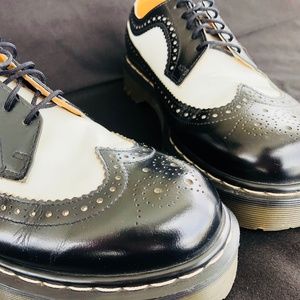 Dr. Martens 3989 Black and White Wingtips